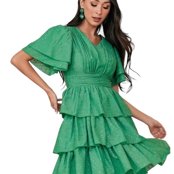 JessaKae Green Selena Dress - Picture 1 of 10